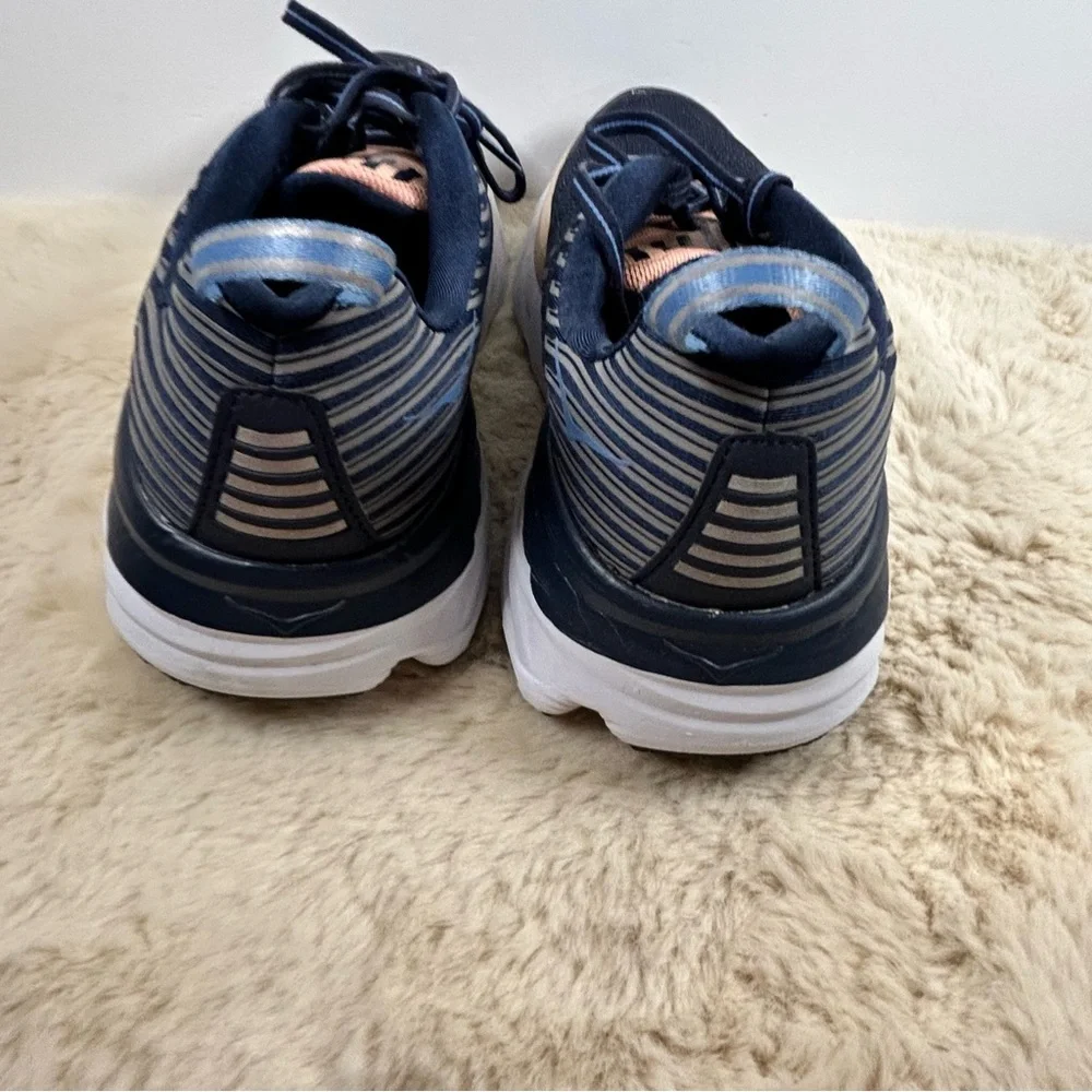 Hoka‎ One One Black and Peach Sneakers with Cushioned Comfort